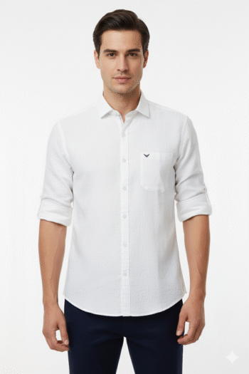 Men’s Classic White Cotton Shirt