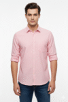 Men’s Light Pink Slim Fit Cotton Shirt