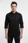 Men’s Classic Black Slim Fit Cotton Shirt